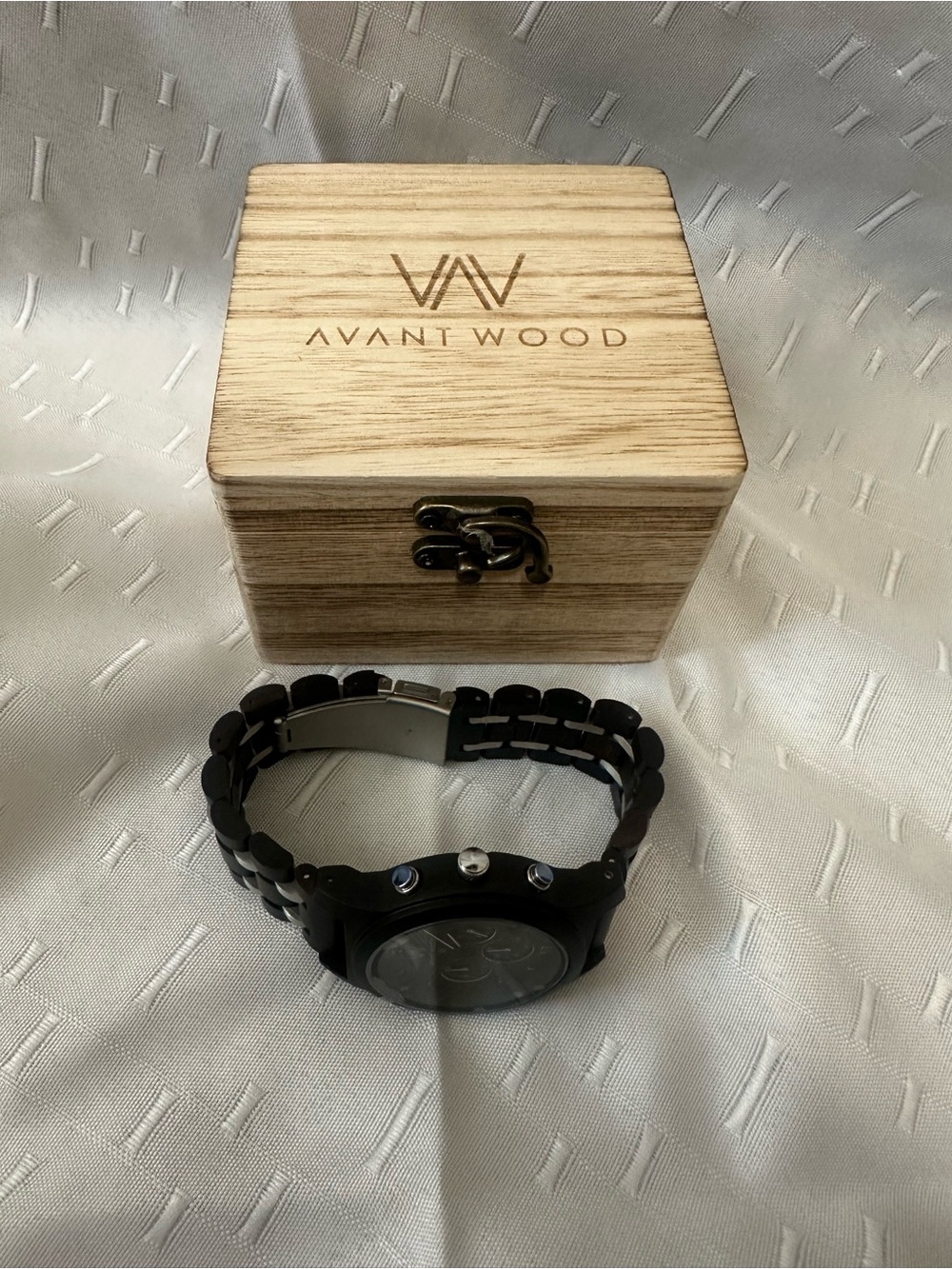 AVANTWOOD Chrono-S Ivory Black Watch - Picture 6 of 7